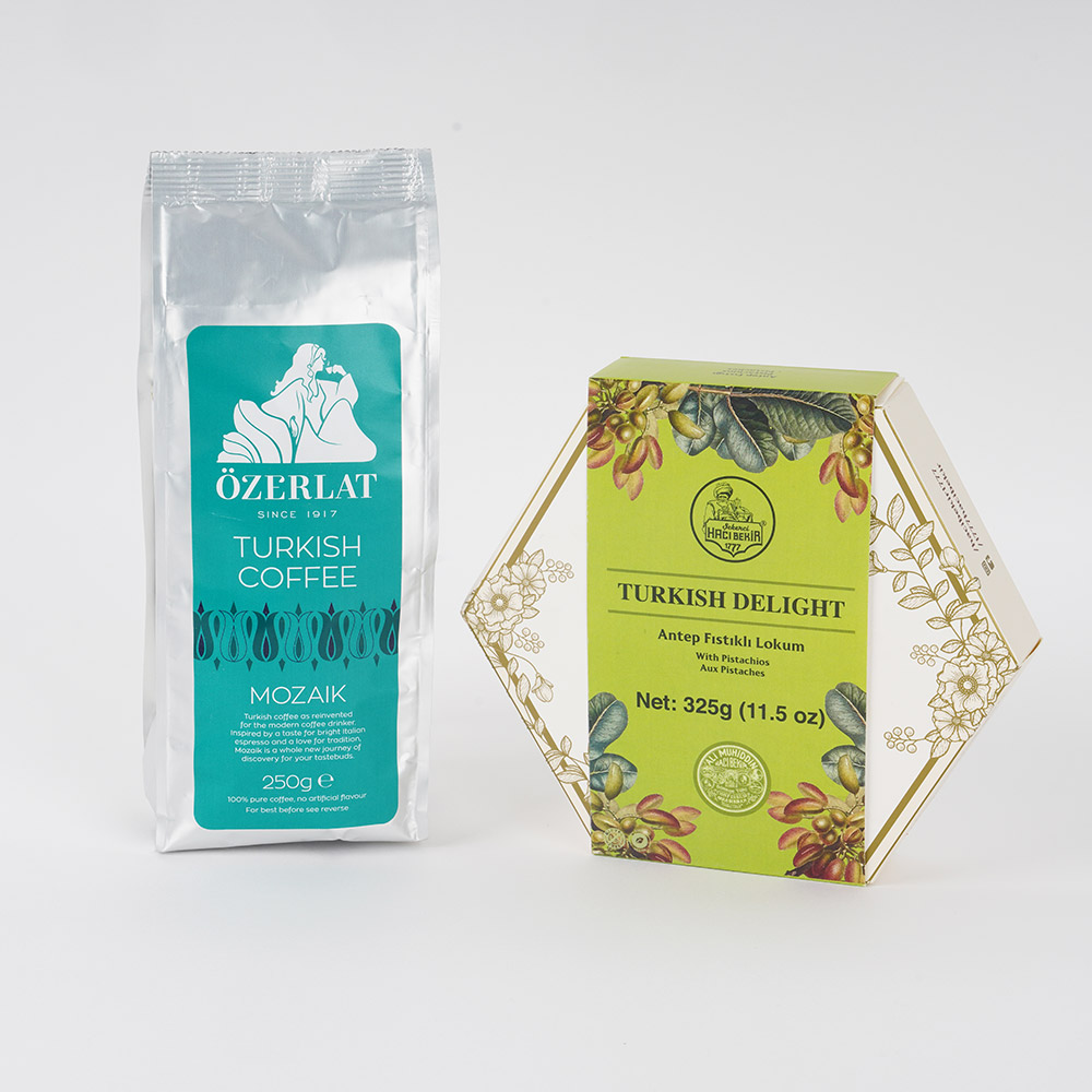 MOSAIC COFFEE & TURKISH DELIGHT WITH EXTRA PISTACHIO