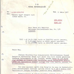 1967 Ekim Roma Büyükelçiliği